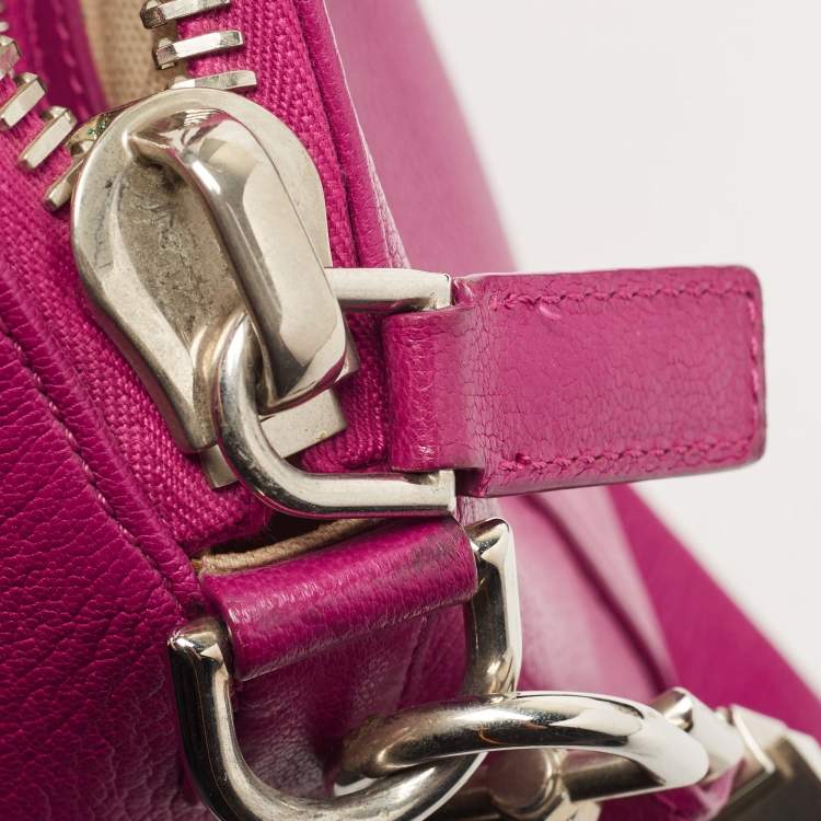 Pre Owned Givenchy Magenta Leather Small Antigona Satchel
