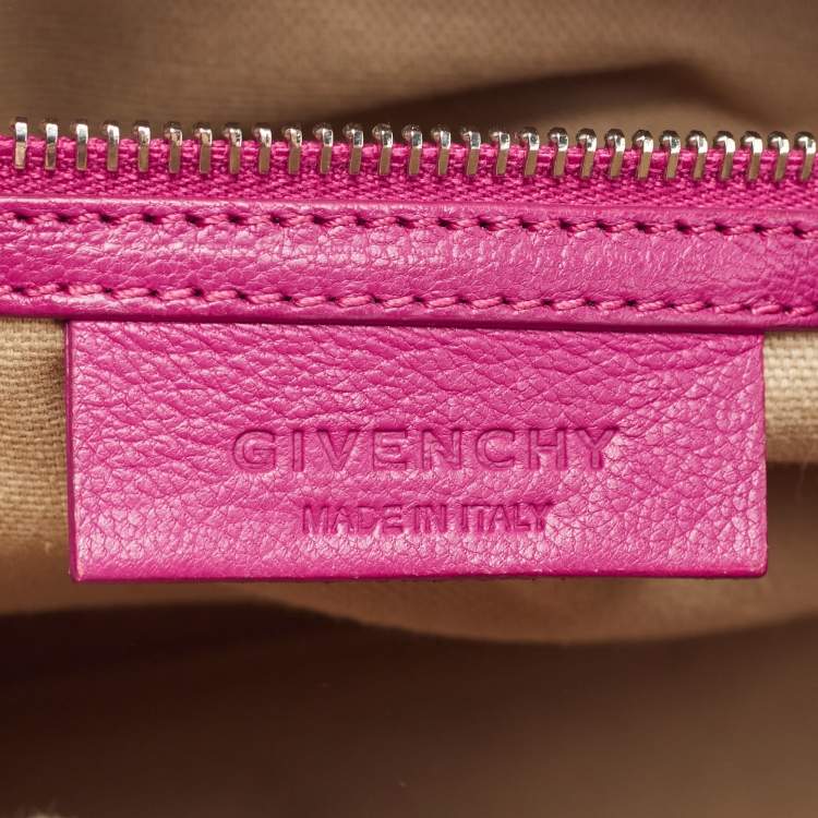 Pre Owned Givenchy Magenta Leather Small Antigona Satchel