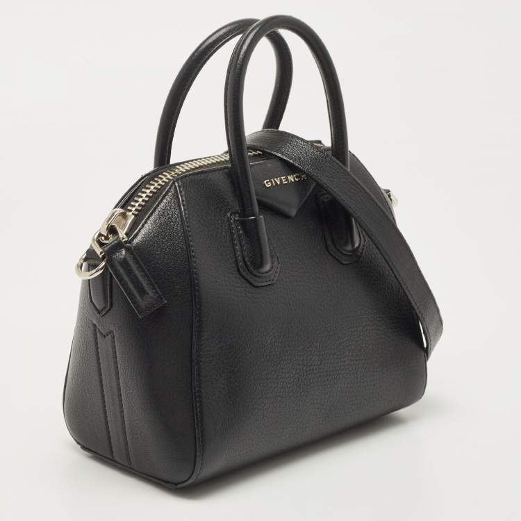 Pre Owned Givenchy Black Leather Mini Antigona Satchel