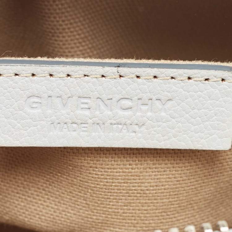 Pre Owned Givenchy Pale Blue Leather Antigona Wristlet Clutch