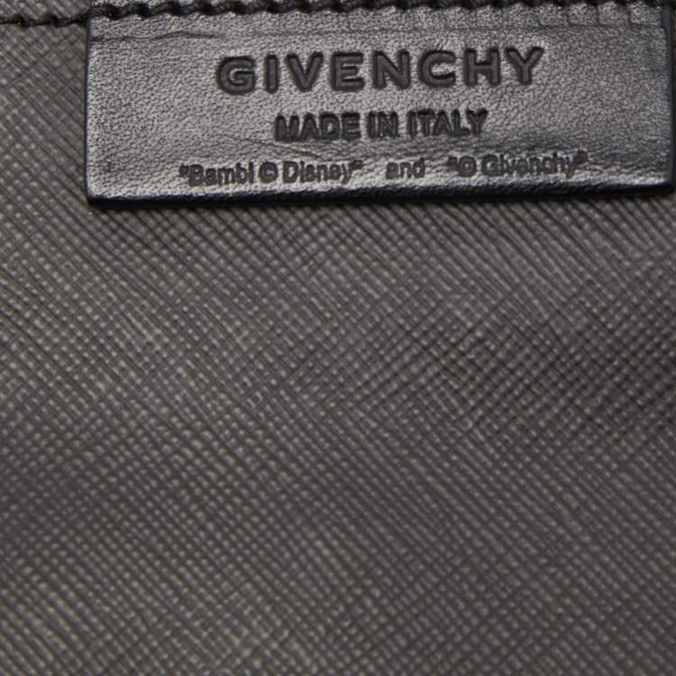 Pre Owned Givenchy Black Bambi Print Coated Canvas and Leather Antigona Shopper Tote