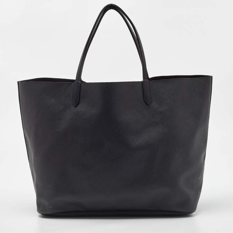 Pre Owned Givenchy Black Coated Canvas and Leather Favelas 74 Shopper Tote