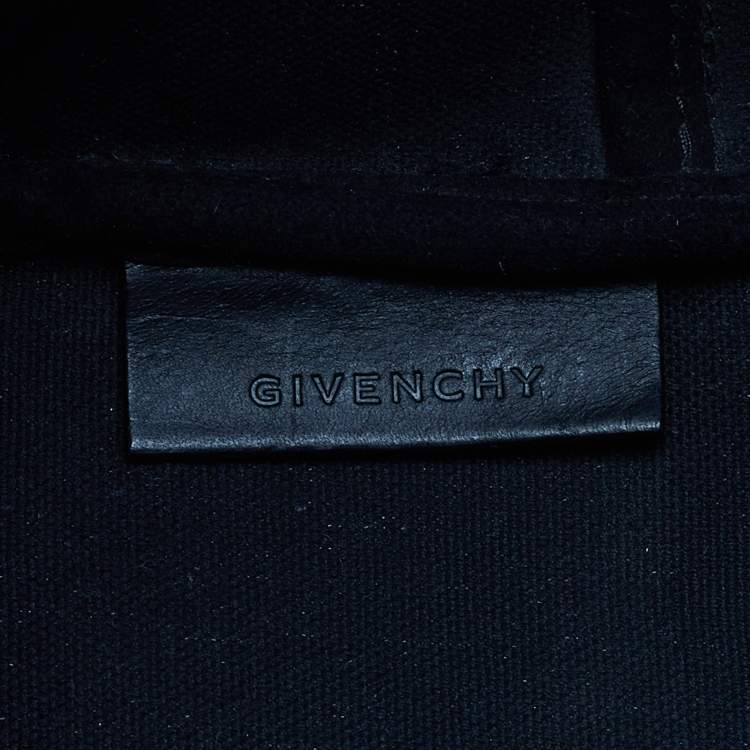 Pre Owned Givenchy Black Coated Canvas and Leather Favelas 74 Shopper Tote