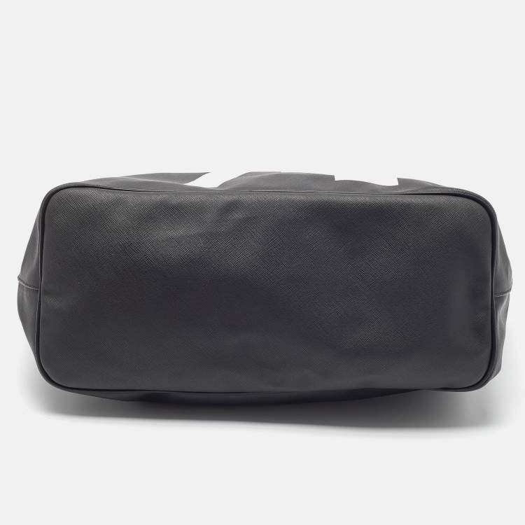 Pre Owned Givenchy Black Coated Canvas and Leather Favelas 74 Shopper Tote
