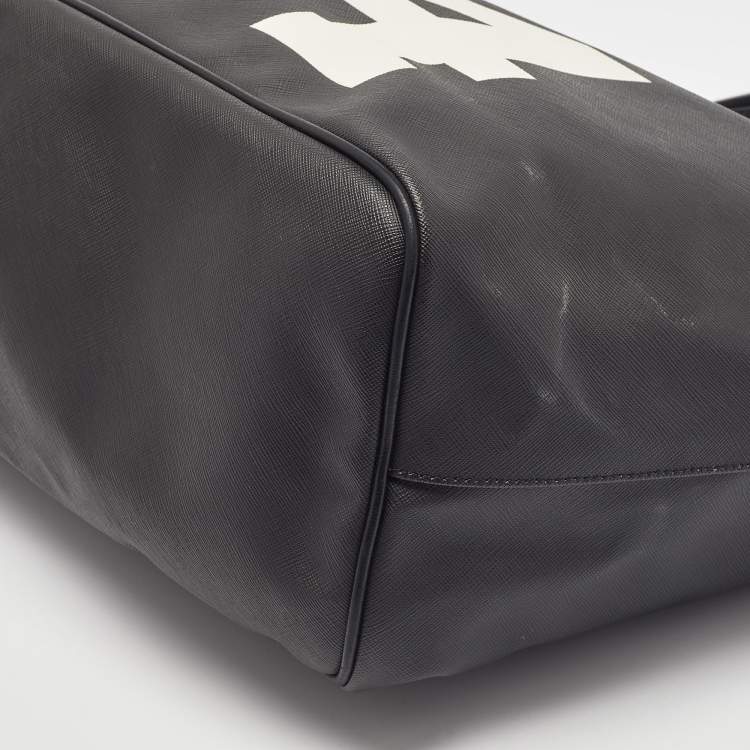 Pre Owned Givenchy Black Coated Canvas and Leather Favelas 74 Shopper Tote