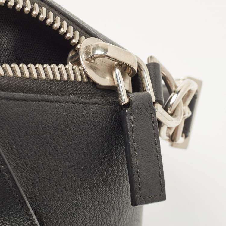 Pre Owned Givenchy Black Leather Medium Antigona Satchel