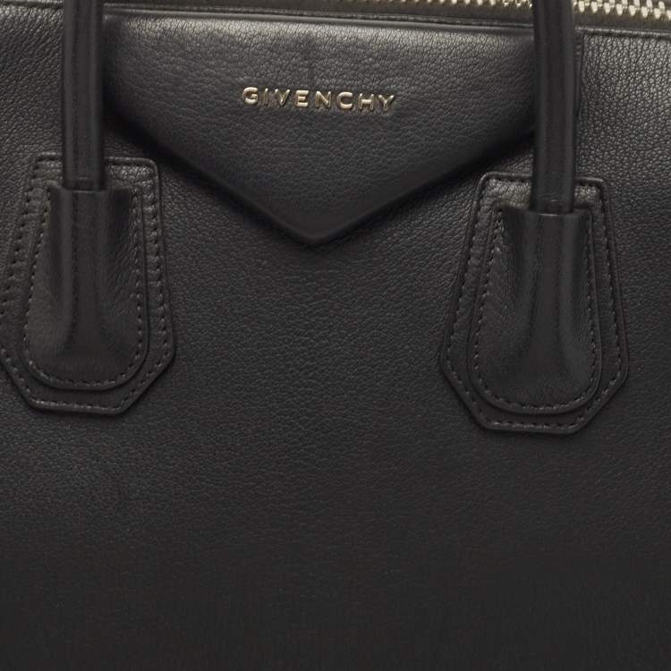 Pre Owned Givenchy Black Leather Medium Antigona Satchel