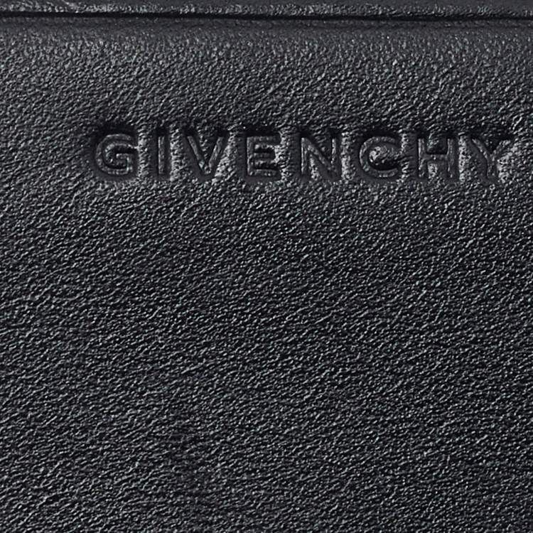 Pre Owned Givenchy Black/Grey Monogram Canvas and Leather Continental Wallet