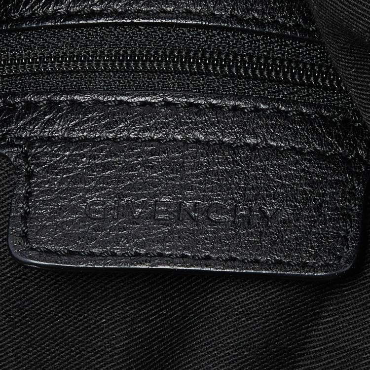 Pre Owned Givenchy Black Leather Zip Detail Hobo