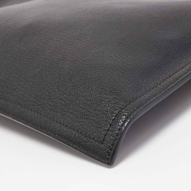 Pre Owned Givenchy Black Leather Antigona Zip Clutch