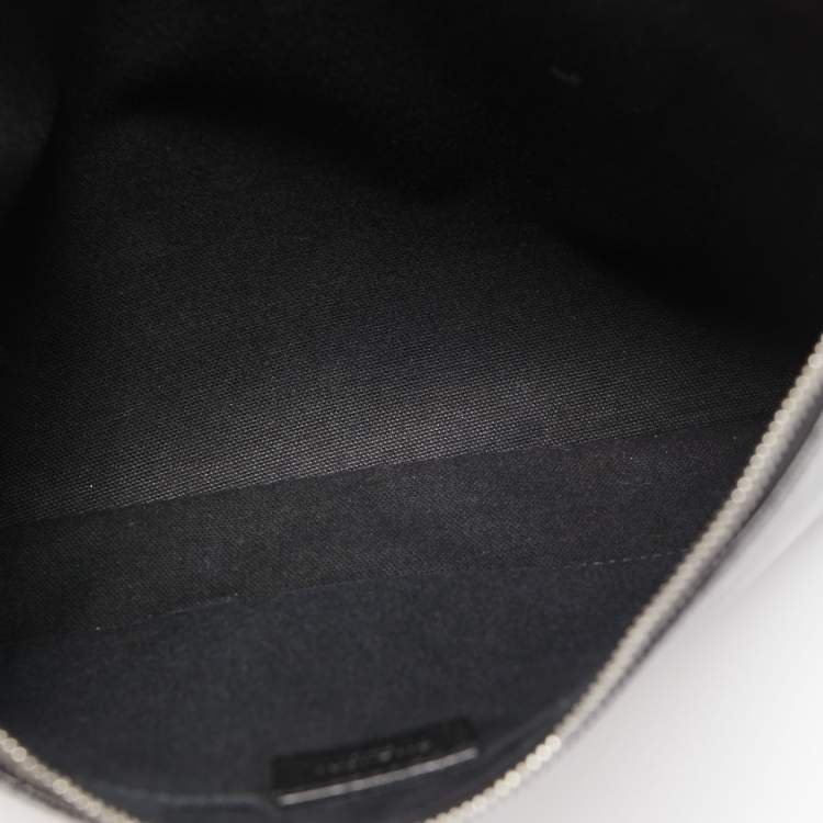 Pre Owned Givenchy Black Leather Antigona Zip Clutch