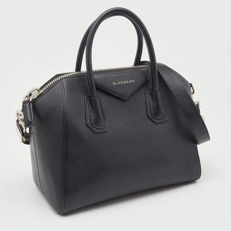 Pre Owned Givenchy Black Leather Small Antigona Satchel