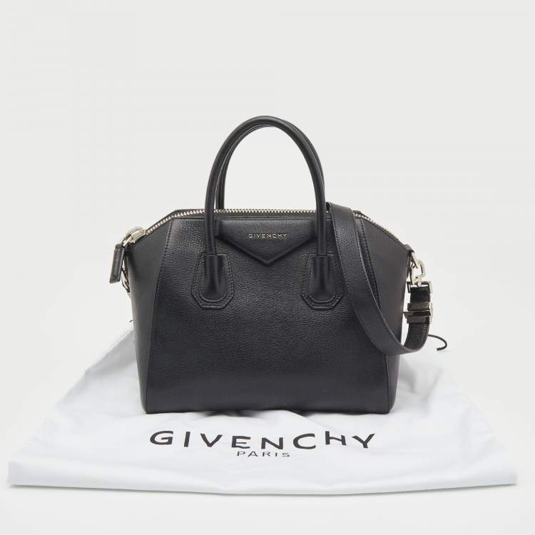 Pre Owned Givenchy Black Leather Small Antigona Satchel
