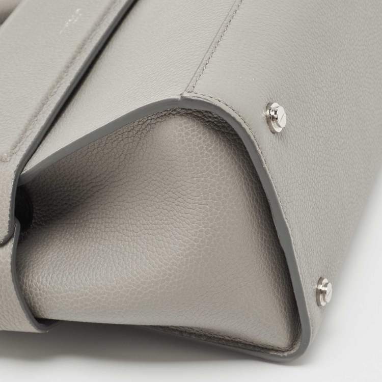 Pre Owned Givenchy Grey Leather Mini Horizon Tote