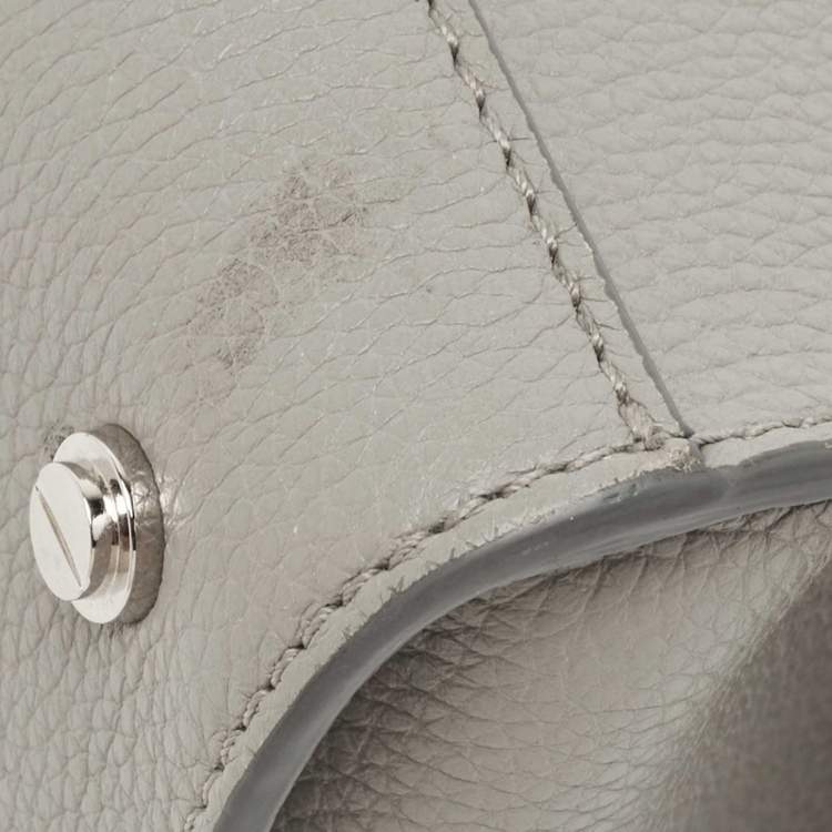 Pre Owned Givenchy Grey Leather Mini Horizon Tote