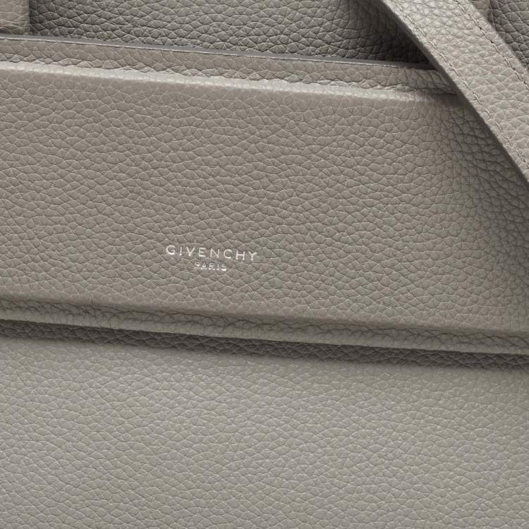 Pre Owned Givenchy Grey Leather Mini Horizon Tote