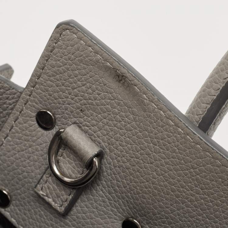 Pre Owned Givenchy Grey Leather Mini Horizon Tote