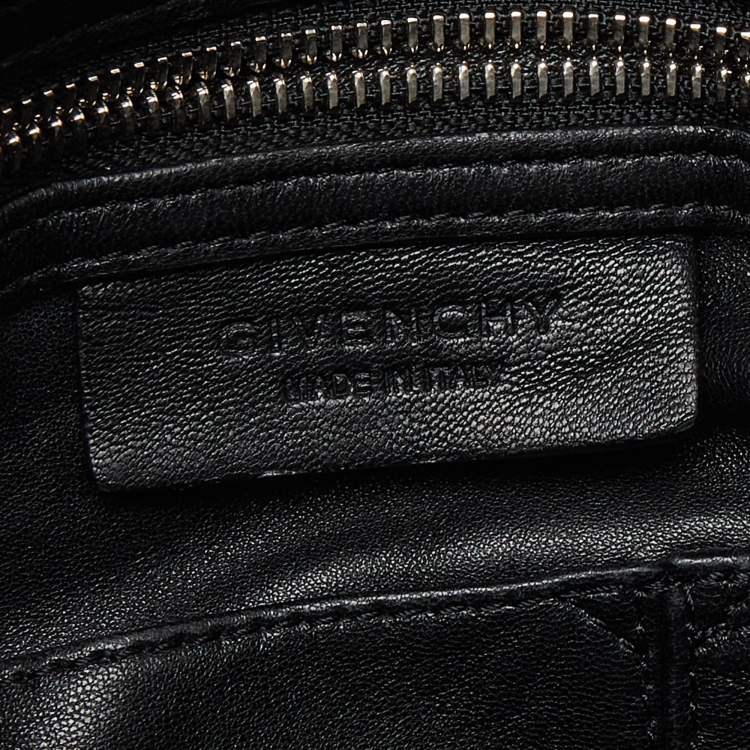 Pre Owned Givenchy Multicolor Watersnake Leather and Karung Leather Medium Pandora Top Handle Bag