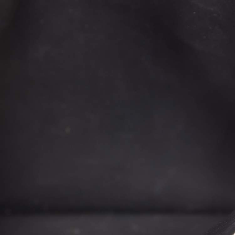 Pre Owned Givenchy Black/Logo  Leather Distressed Logo Zip Pouch