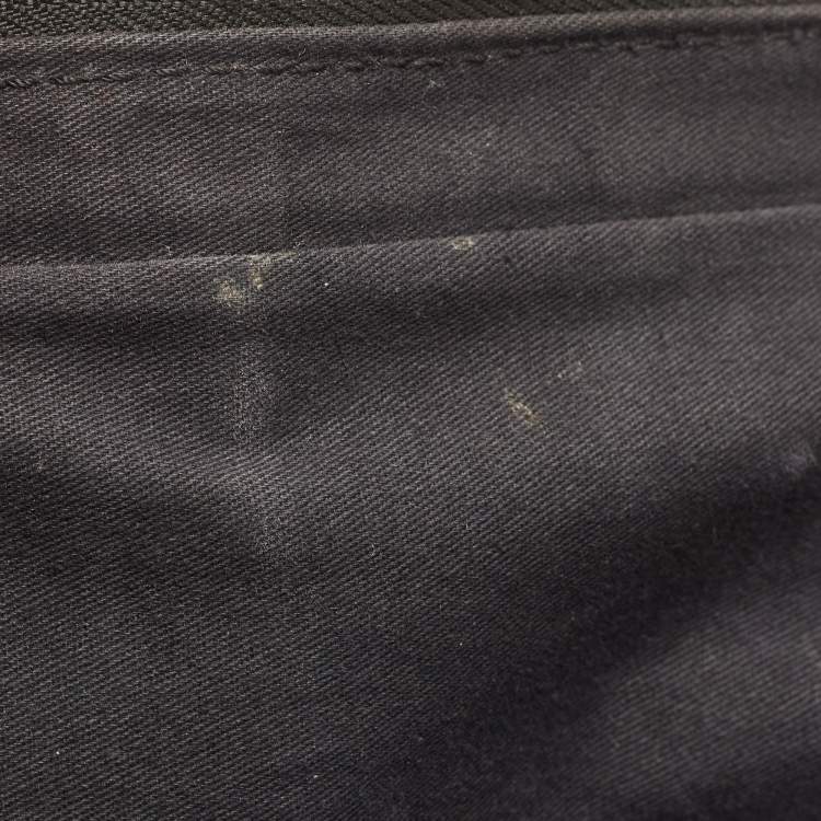Pre Owned Givenchy Black/Dark Blue Panther Print Patent Leather Medium Nightingale Satchel