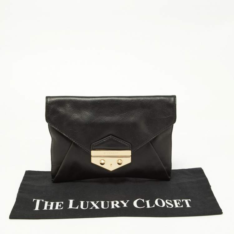 Pre Owned Givenchy Black Leather Envelope Antigona Clutch