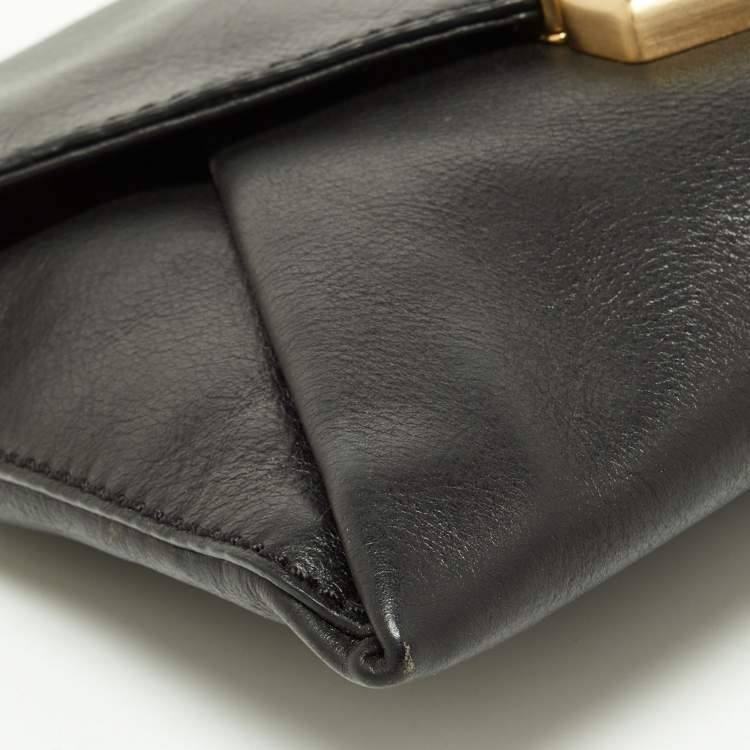 Pre Owned Givenchy Black Leather Envelope Antigona Clutch