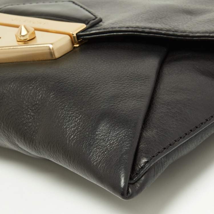 Pre Owned Givenchy Black Leather Envelope Antigona Clutch