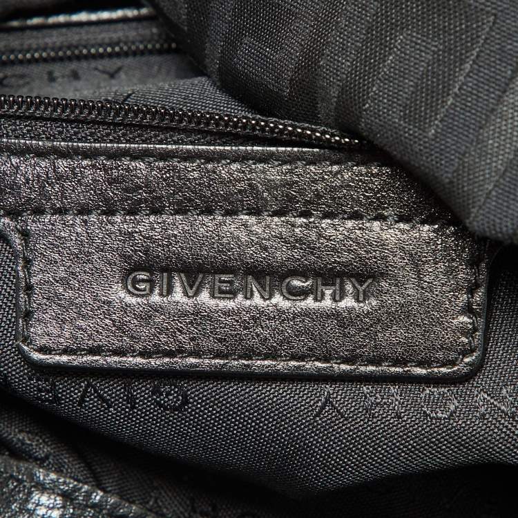 Pre Owned Givenchy Black Monogram Canvas and Leather Bucket Hobo