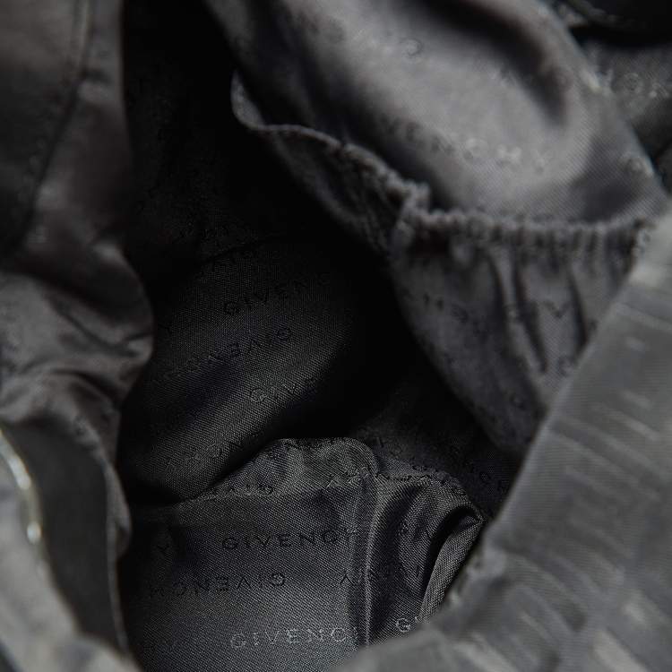 Pre Owned Givenchy Black Monogram Canvas and Leather Bucket Hobo