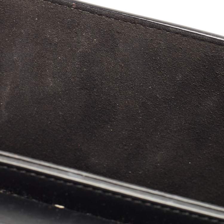 Pre Owned Givenchy Black/White Leather Star Bow Cut Flap Crossbody Bag