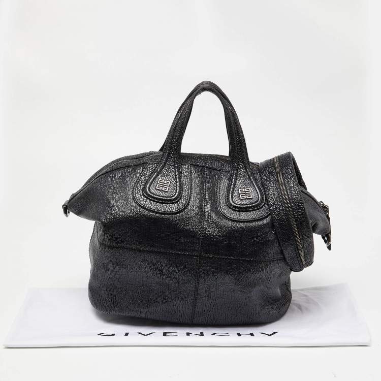 Pre Owned Givenchy Black Leather Medium Nightingale Satchel
