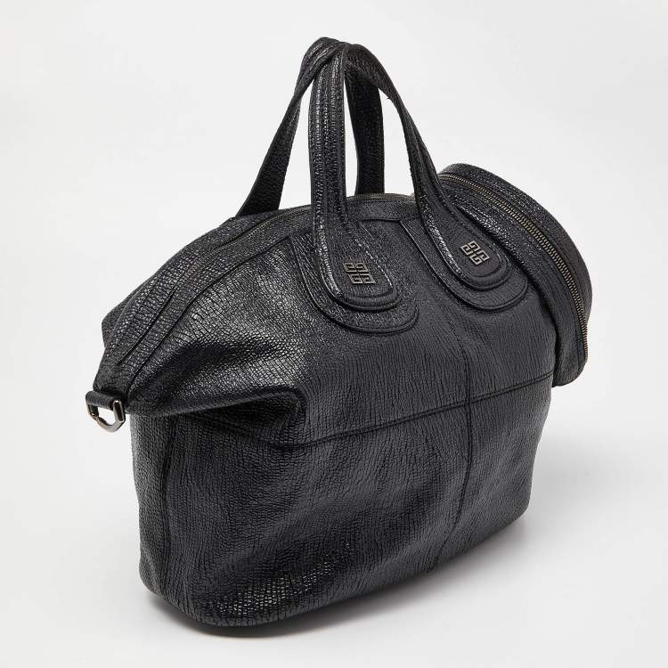 Pre Owned Givenchy Black Leather Medium Nightingale Satchel
