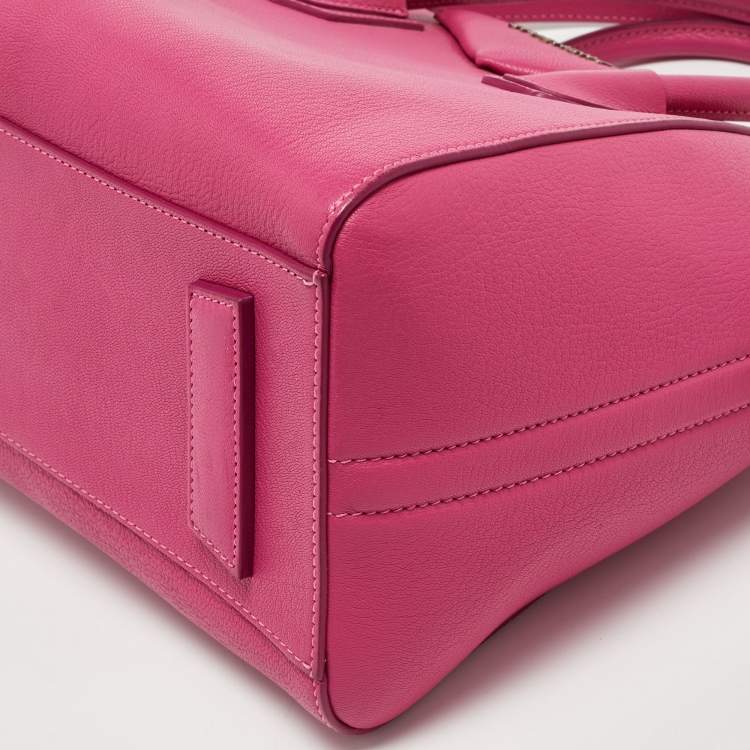 Pre Owned Givenchy Magenta Leather Small Antigona Satchel