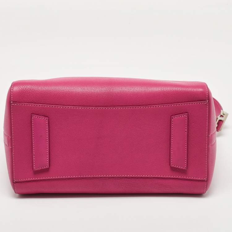 Pre Owned Givenchy Magenta Leather Small Antigona Satchel