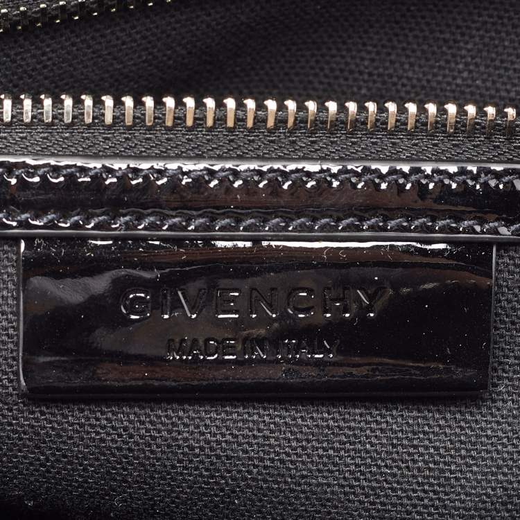 Pre Owned Givenchy Black Patent Leather Medium Antigona Satchel