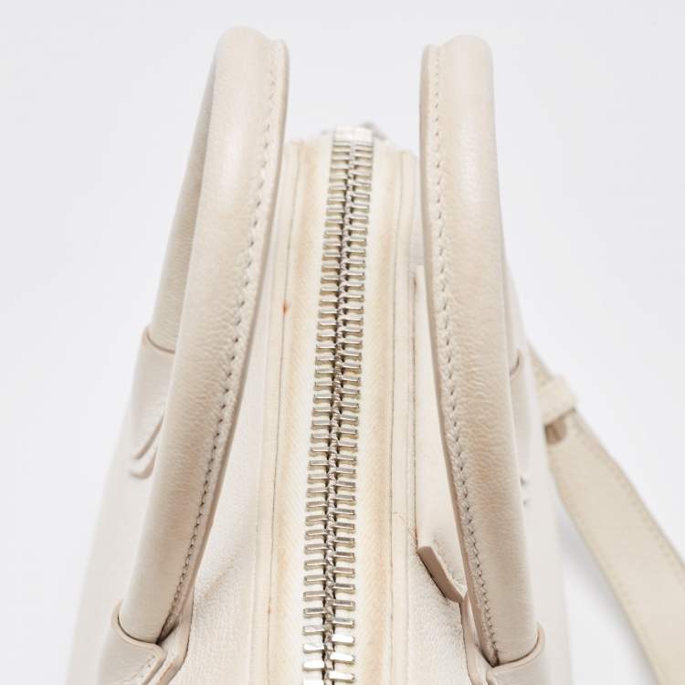 Pre Owned Givenchy Off White Leather Mini Antigona Satchel