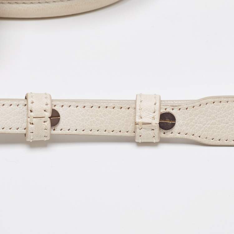 Pre Owned Givenchy Off White Leather Mini Antigona Satchel