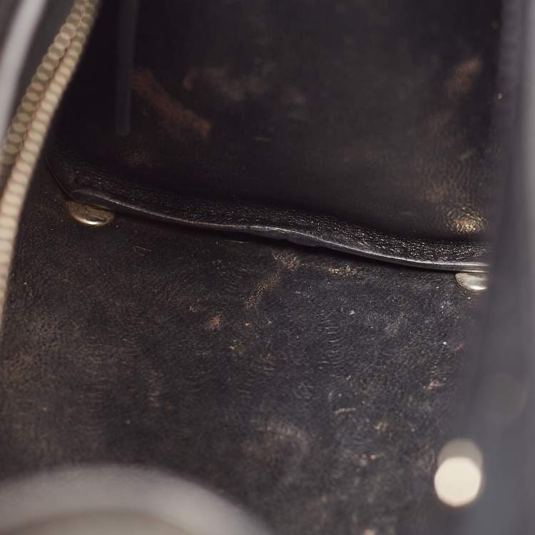 Pre Owned Givenchy Black Leather Mini Horizon Tote