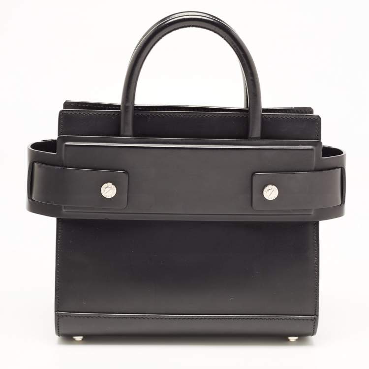 Pre Owned Givenchy Black Leather Mini Horizon Tote