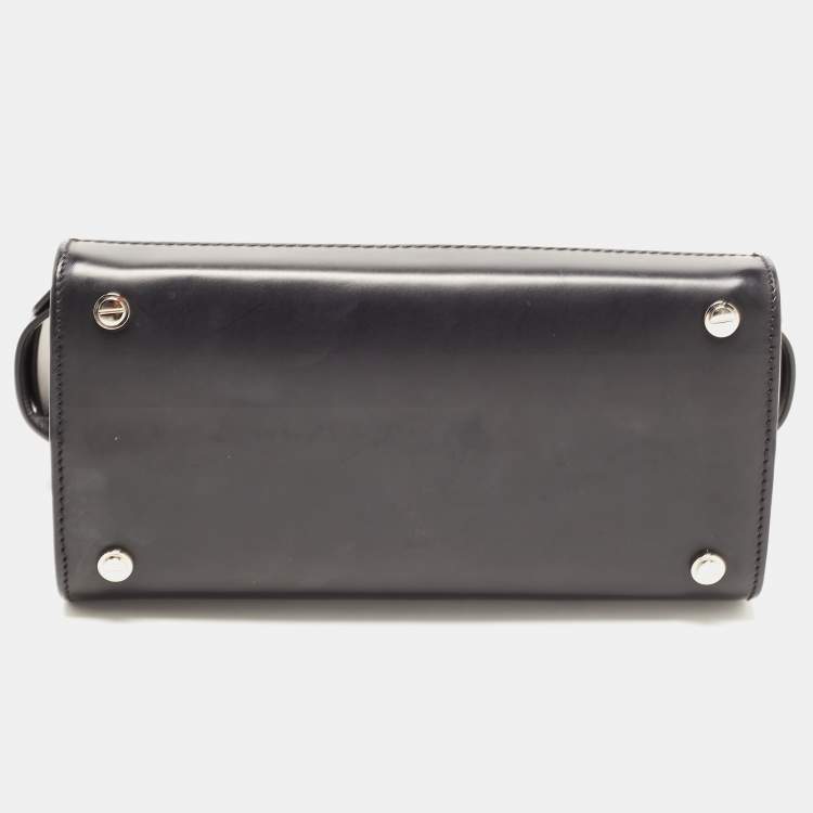 Pre Owned Givenchy Black Leather Mini Horizon Tote