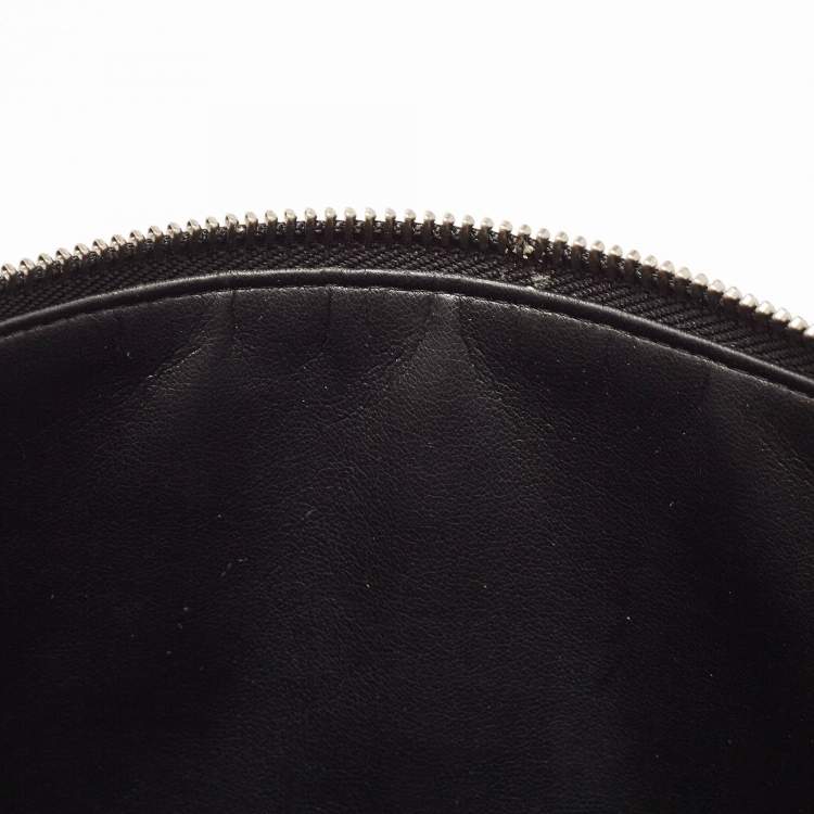 Pre Owned Givenchy Black/Red Coated Canvas Large 4G Wristlet Pouch