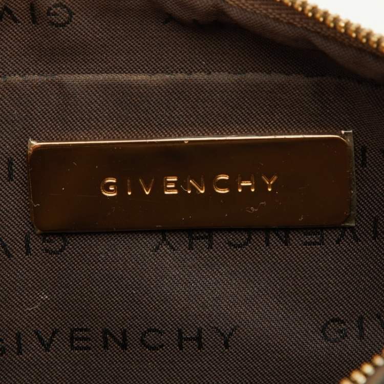 Pre Owned Givenchy Beige/Brown Monogram Canvas and Leather Bag