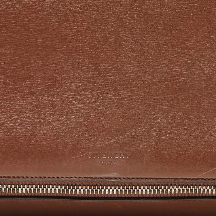 Pre Owned Givenchy Brown Leather Medium Pandora Box Bag