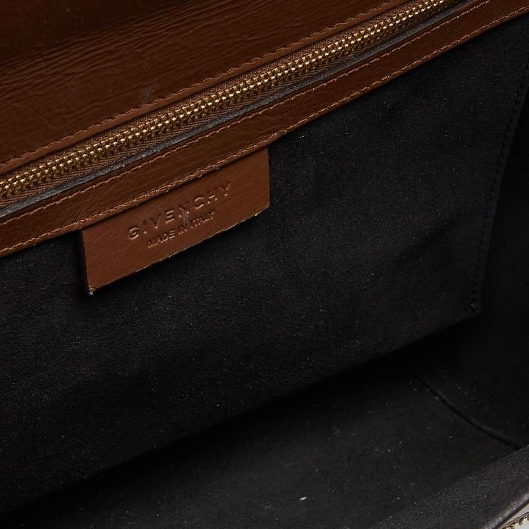 Pre Owned Givenchy Brown Leather Medium Pandora Box Bag