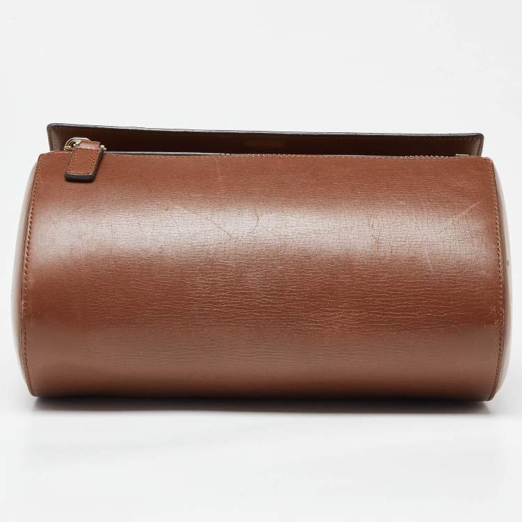 Pre Owned Givenchy Brown Leather Medium Pandora Box Bag