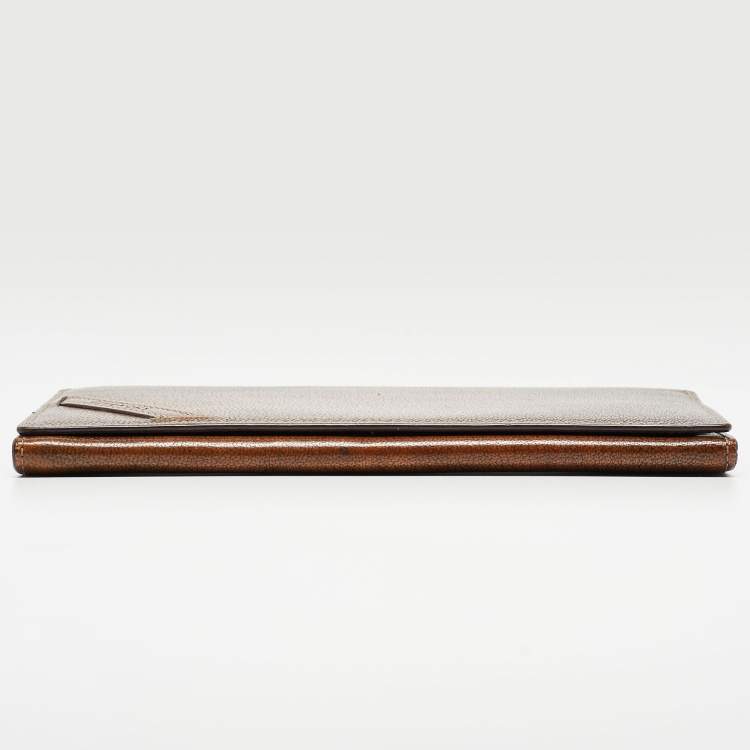Pre Owned Givenchy Brown Leather Continental Wallet
