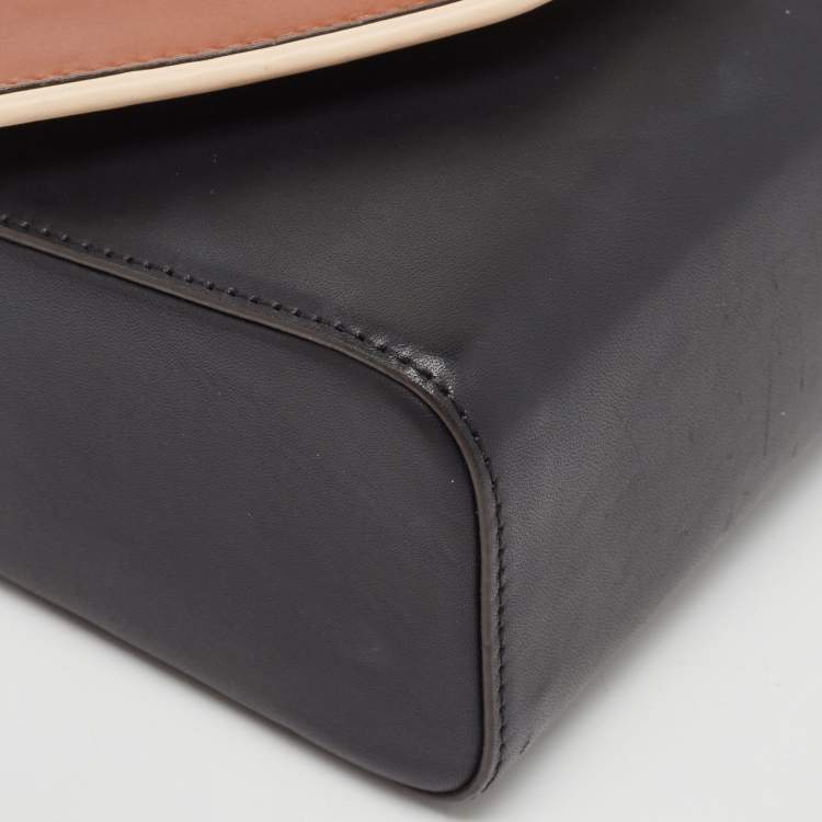 Pre Owned Givenchy Black/Brown Leather Obsedia Shoulder Bag
