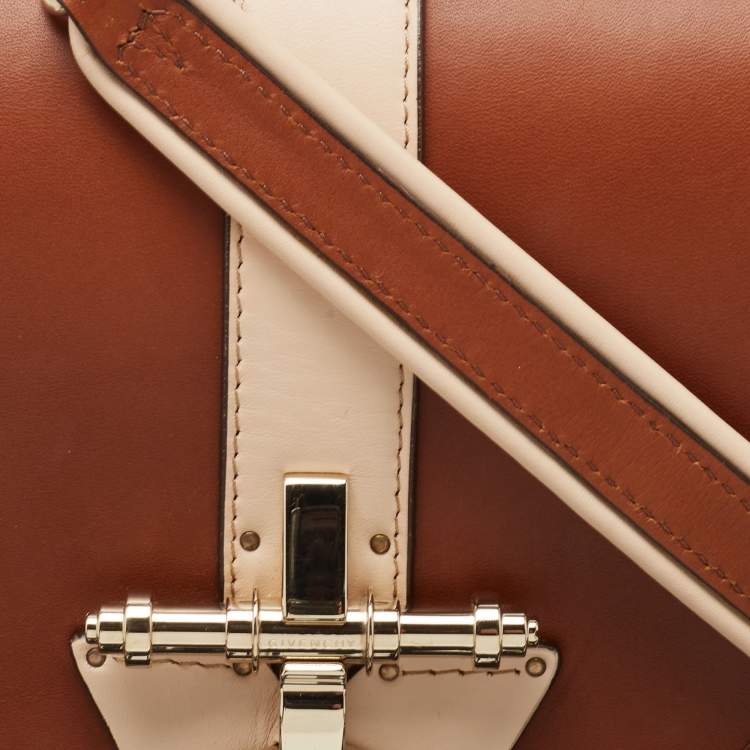 Pre Owned Givenchy Black/Brown Leather Obsedia Shoulder Bag