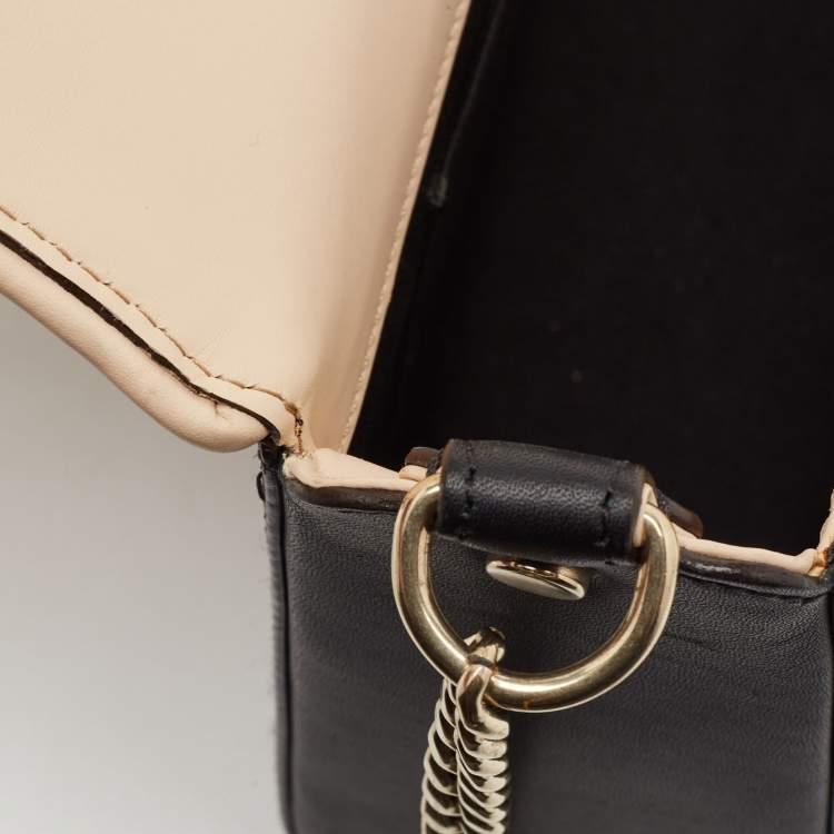 Pre Owned Givenchy Black/Brown Leather Obsedia Shoulder Bag