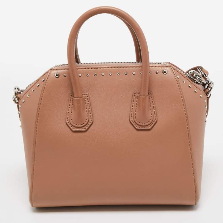 Pre Owned Givenchy Beige Leather Mini Antigona Satchel